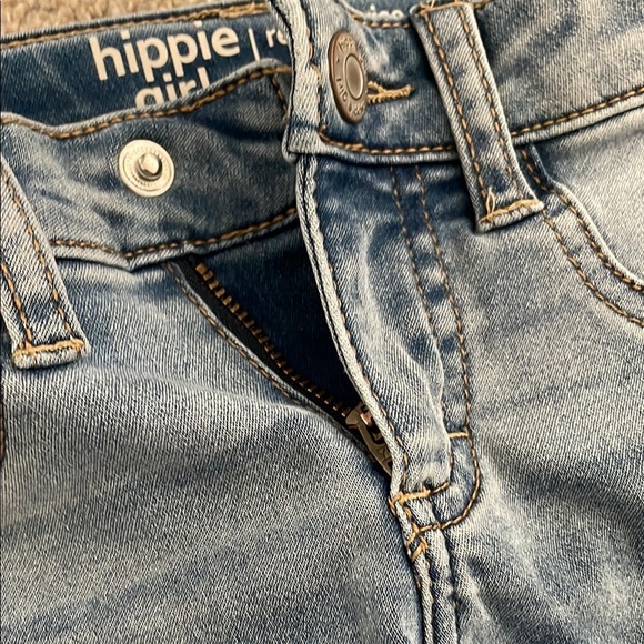 Hippie Girl Regular Rise Distressed Denim Adjustable Shorts - Picture 6 of 6